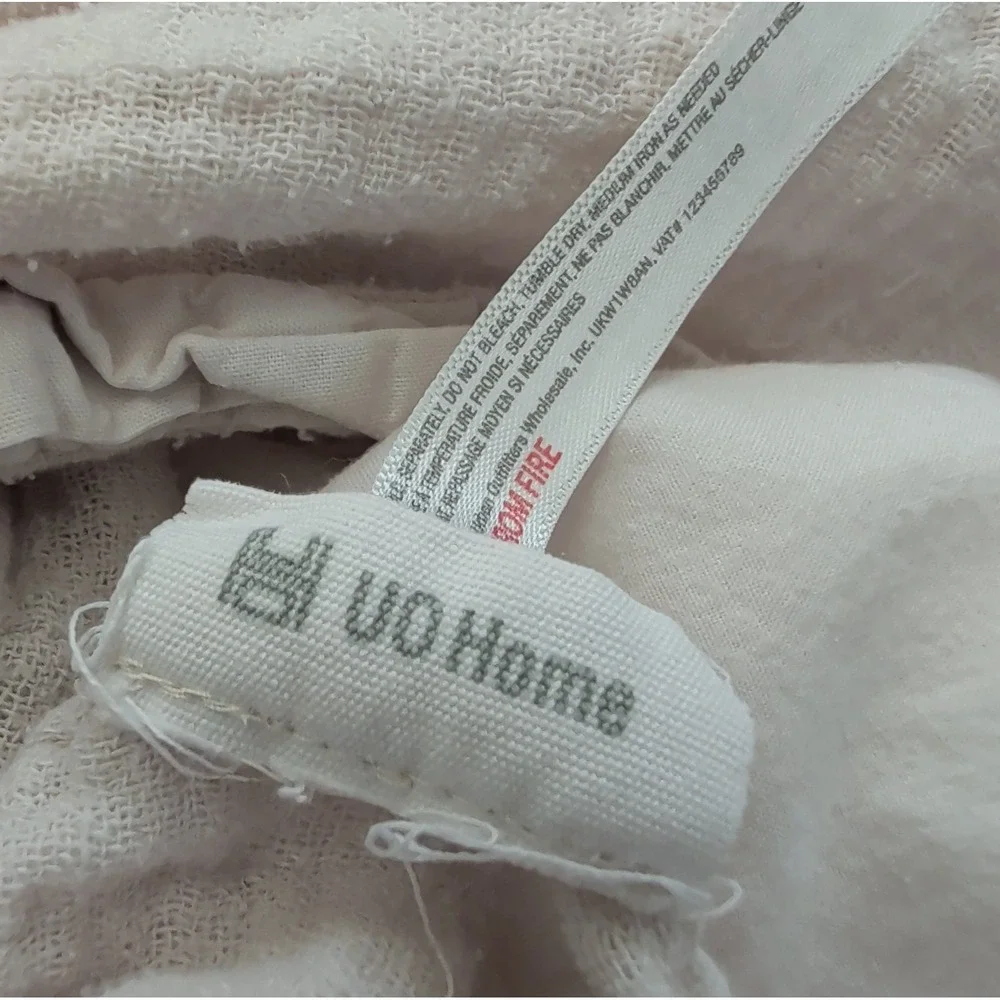 Urban Outfitters Twin XL Ivory Lumi Floral Roping Duvet Cover Boho Crinkle Gauze